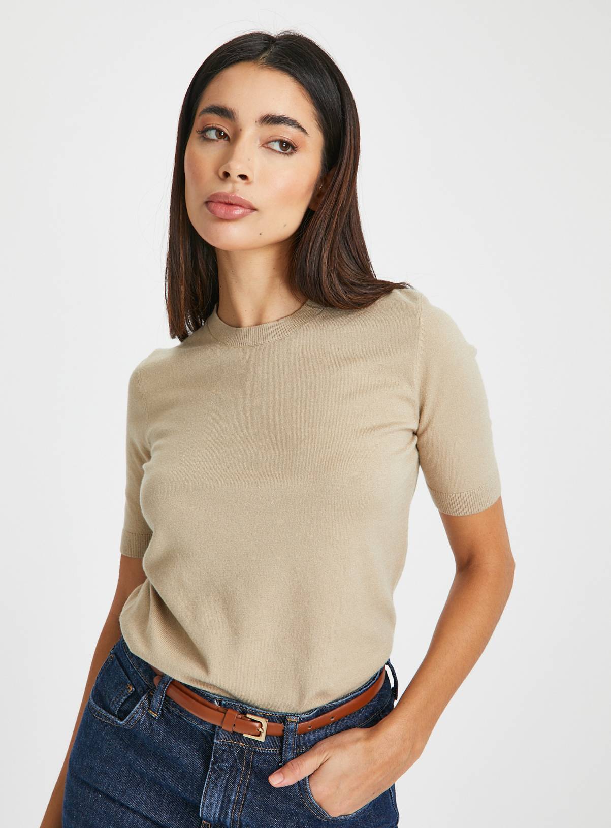 Stone Soft Touch Short Sleeve Jumper 14 - Image 1