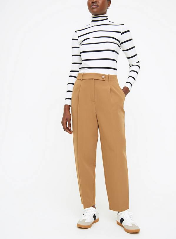 Tan Barrel Leg Trousers  8L