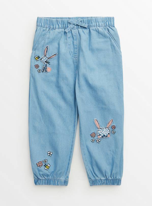 Denim Bunny Appliqué Jogger Jeans 1-2 years