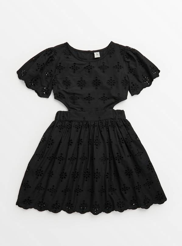 Buy Black Cut Out Broderie Woven Dress 5 years Occasionwear Tu