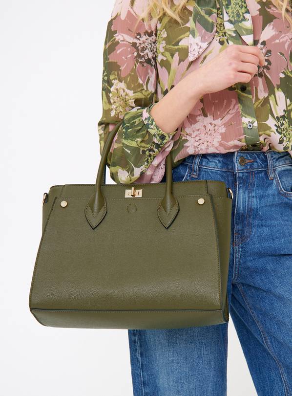 Buy Khaki Three Compartment Bag One Size | Handbags | Argos