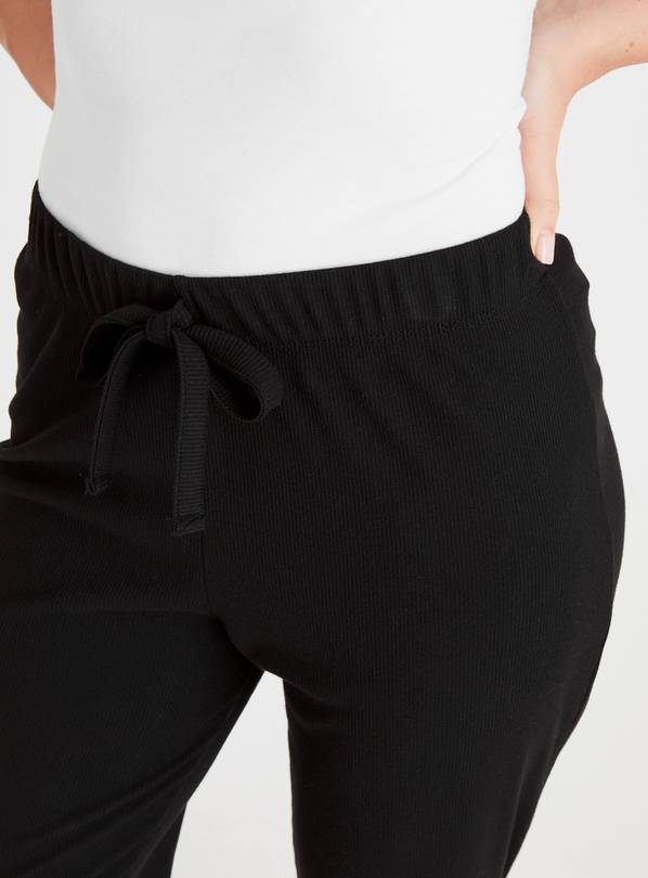 Black wide discount leg pyjama bottoms