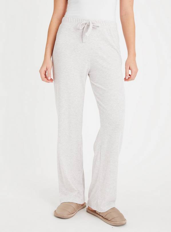 Buy Oatmeal Wide Leg Ribbed Pyjama Bottoms 18 | Pyjamas | Tu