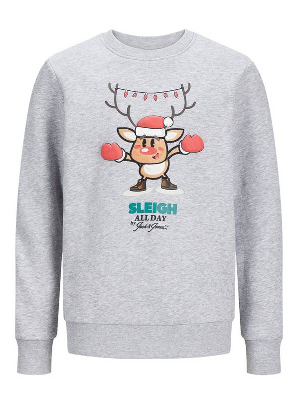 JACK & JONES JUNIOR Christmas Crew Neck Sweatshirt  6 years