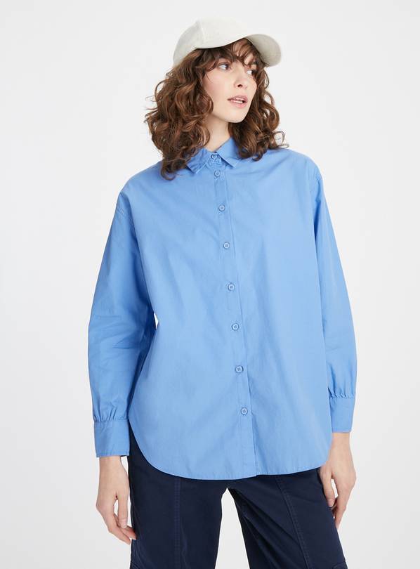 Blue Poplin Oversized Shirt 12