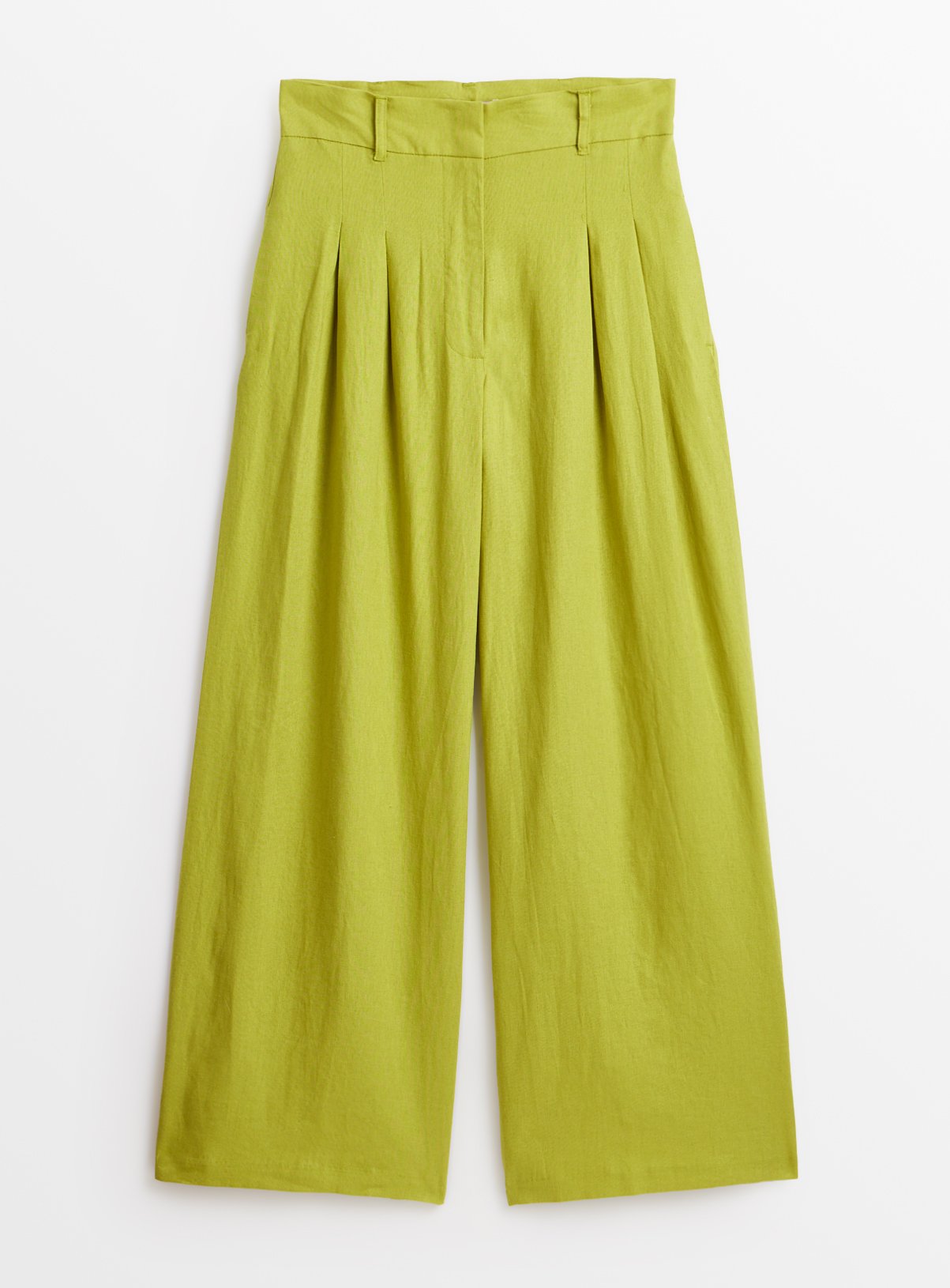 Pear Ultra Wide Leg Linen Trousers  18L - Image 3 thumbnail