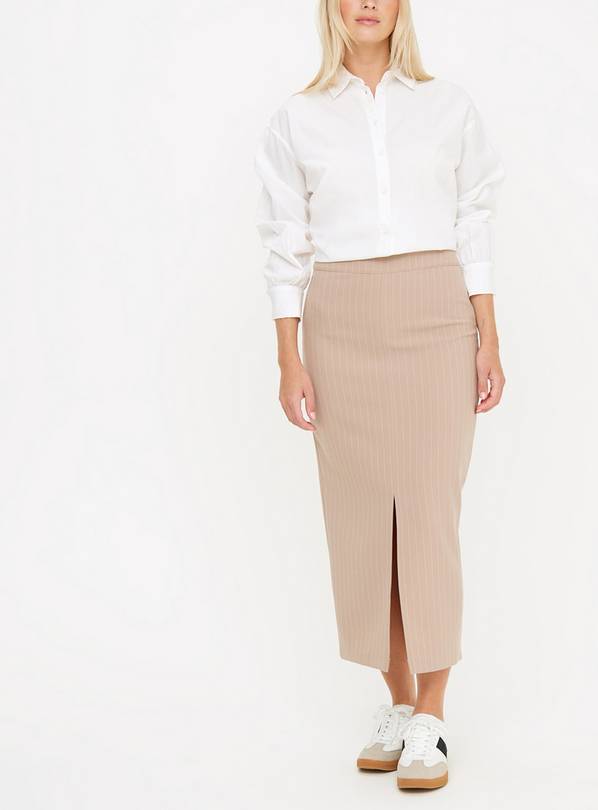 Stone Pinstripe Column Coord Skirt 20