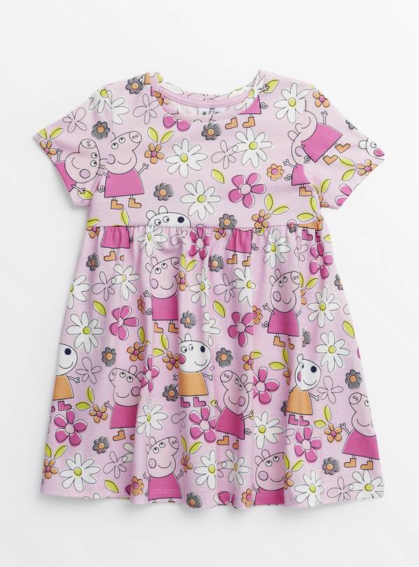 Peppa Pig Pink Floral Jersey Dress 1-2 years