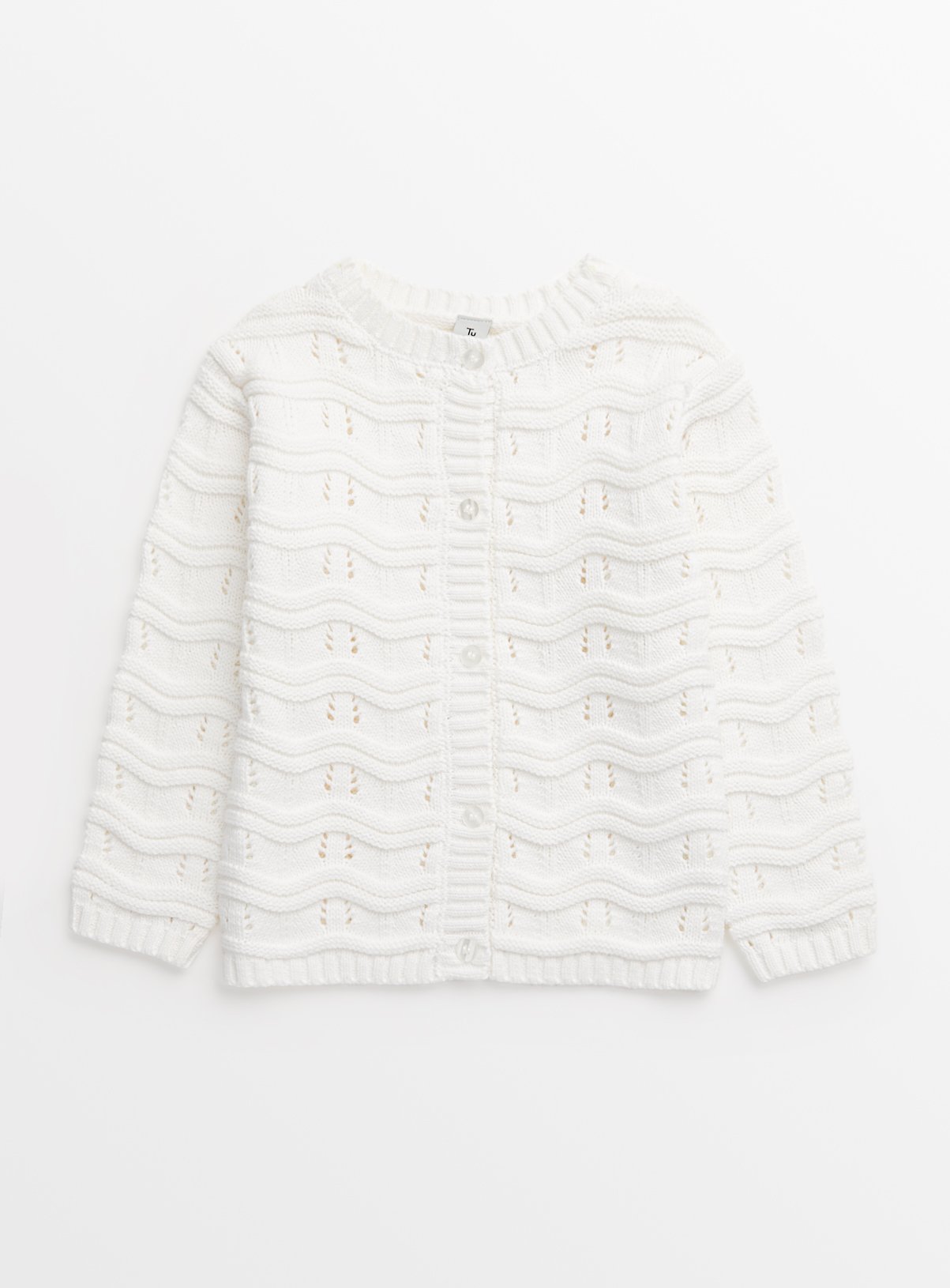 White Stitch Cardigan 3-4 years