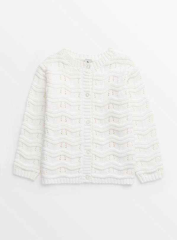 White Stitch Cardigan 1-2 years