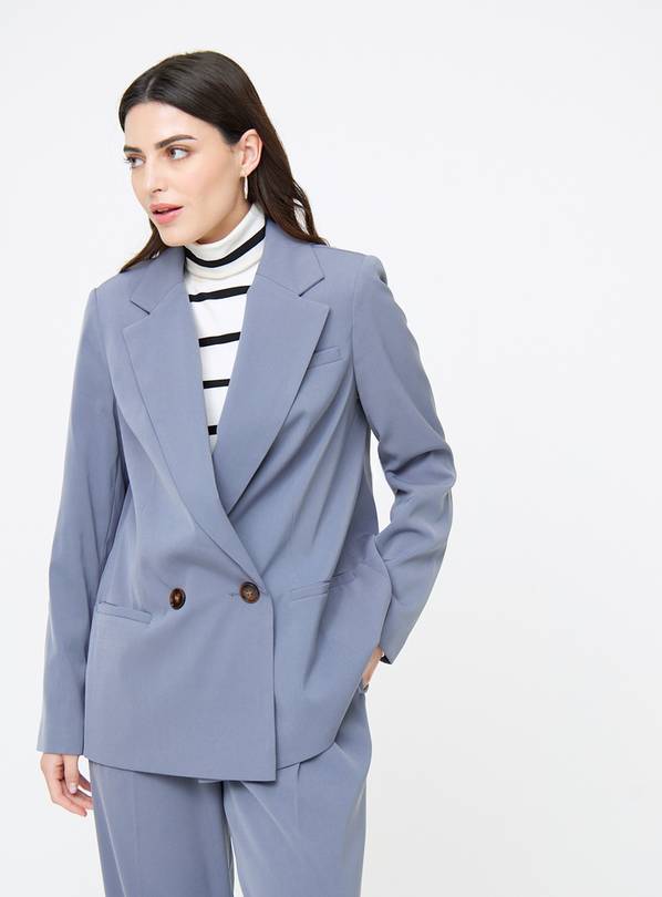 Buy PETITE Navy Double Breasted Coord Blazer 12, Blazers