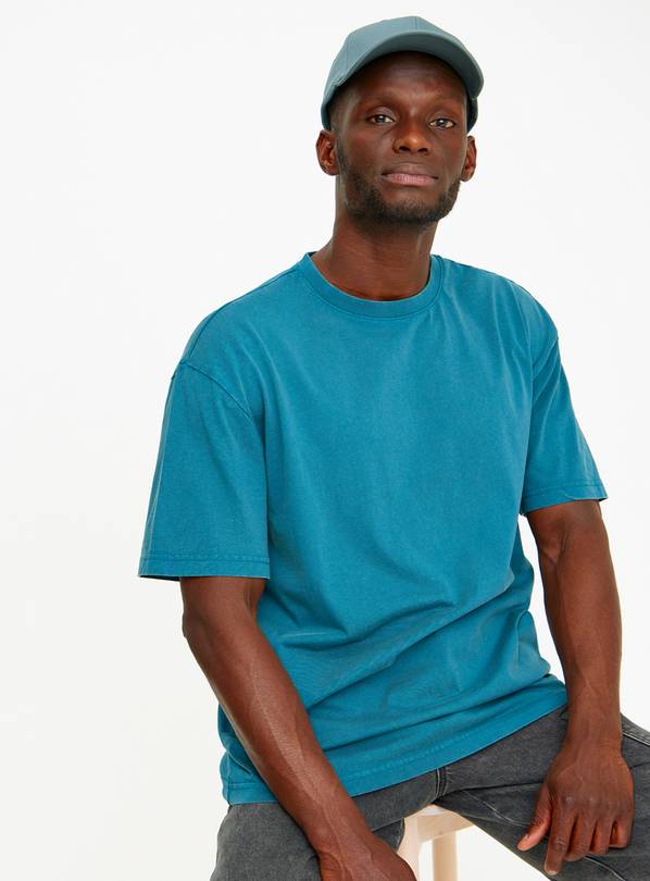 Teal Garment Dye T-Shirt XXL