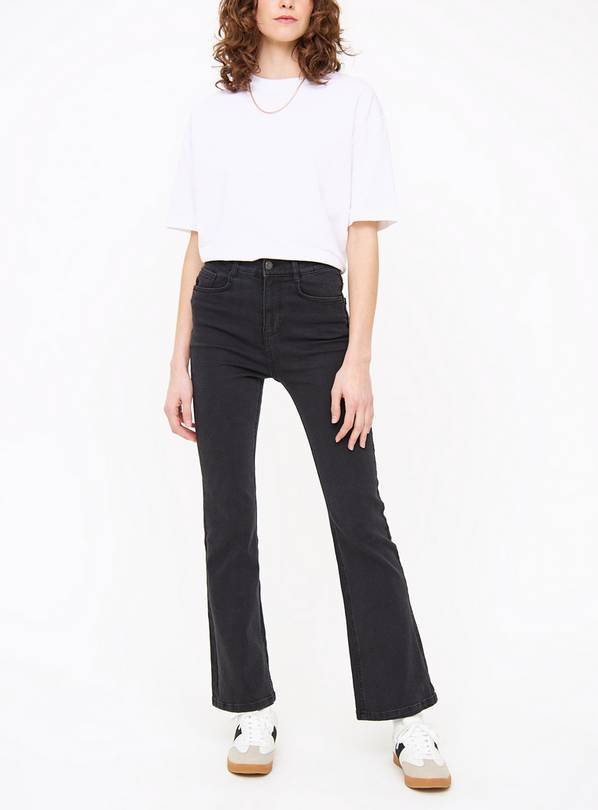 Black Flared Denim Jeans 20R