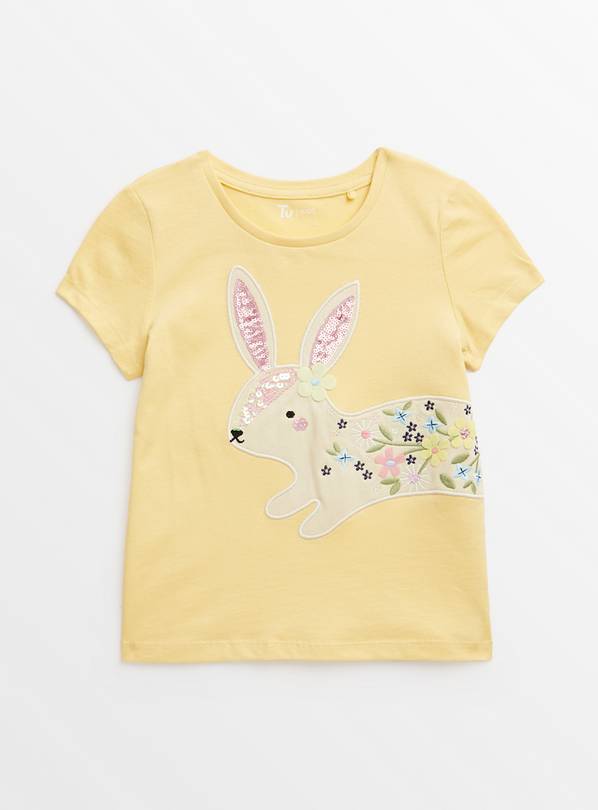 Yellow Floral Bunny T-Shirt 1-2 years
