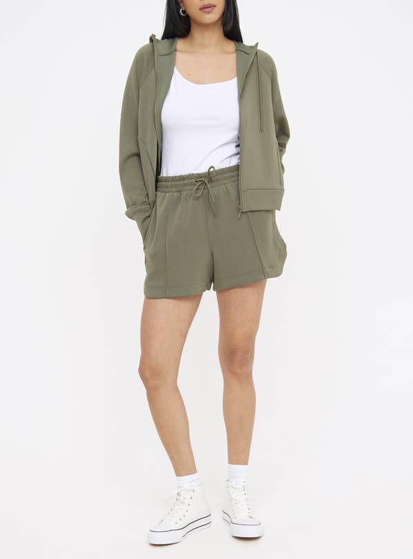 Khaki Elevated Coord Runner Shorts M