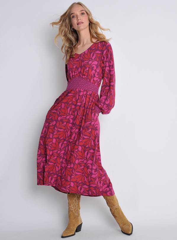 BURGS Rillaton Mix Print Midi Dress 10