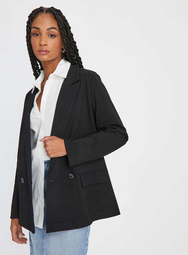 Black Double Breasted Blazer Jacket 24