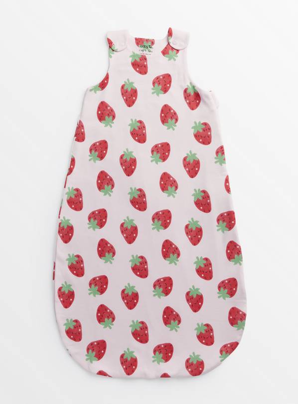 Buy Pink Strawberry Print 0.5 Tog Sleeping Bag 1824 months
