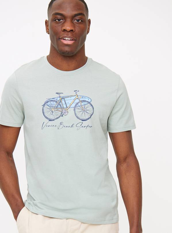 Blue Venice Beach Cycle Graphic T-Shirt XXXL