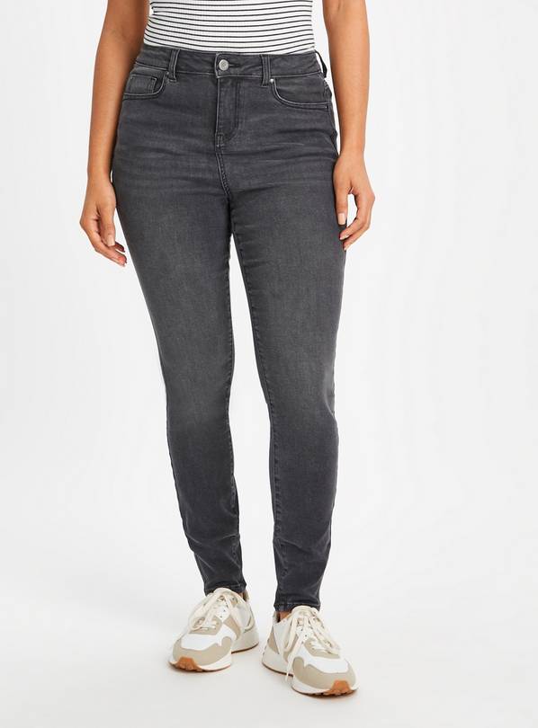 Buy Charcoal High Waisted Skinny Jeans 12L, Jeans