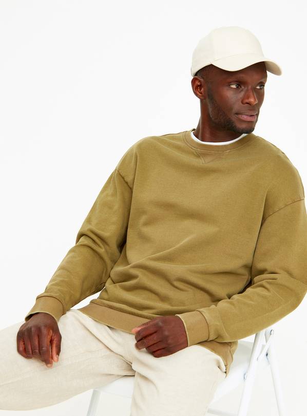 Khaki Relaxed Fit Sweatshirt XXXL