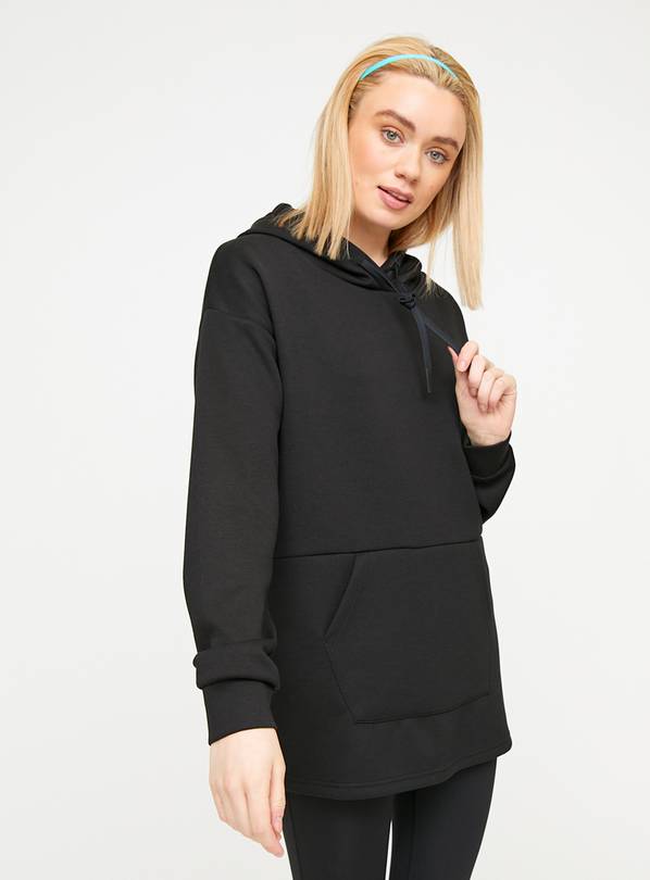 Active Black Oversized Scuba Hoodie S