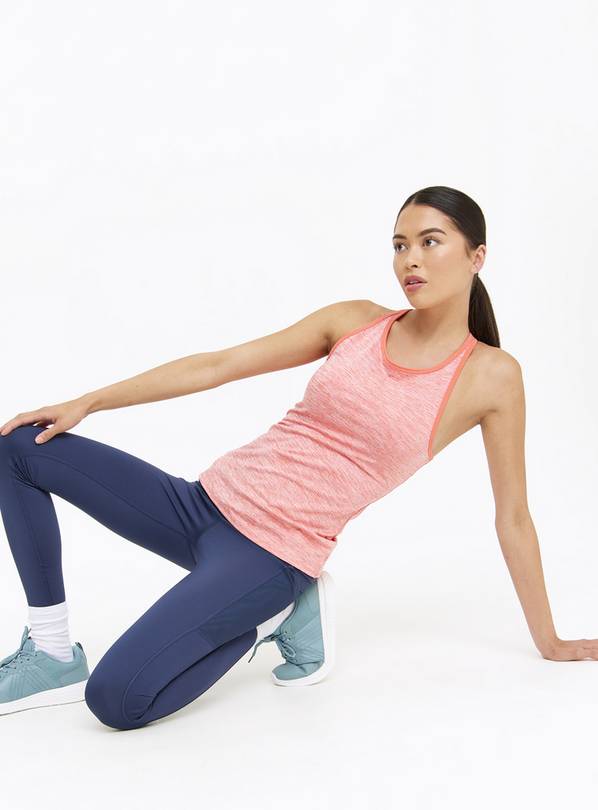 Active Coral Fitted Yoga Vest Top XXL