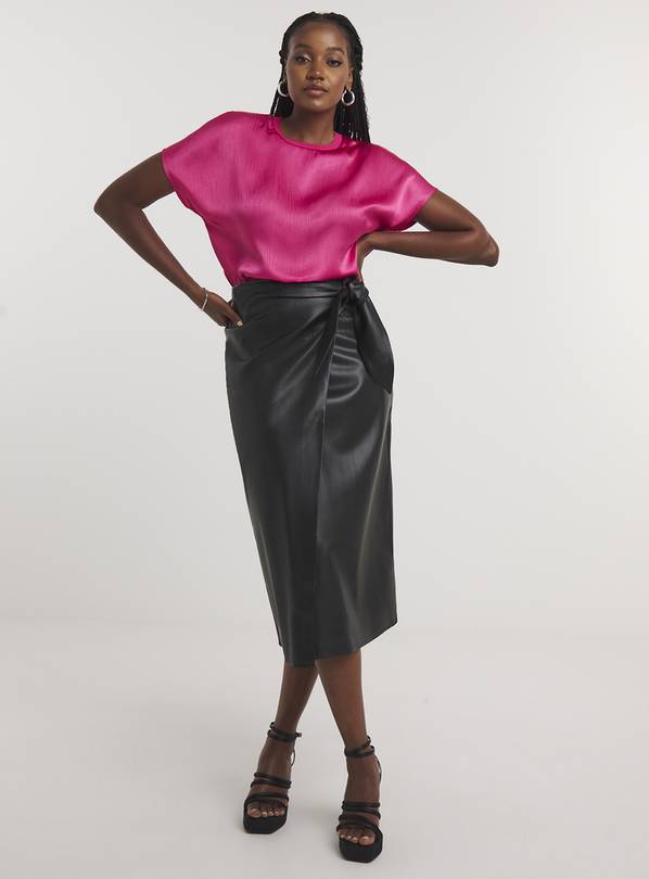 SIMPLY BE Pink Satin Boxy Top 22