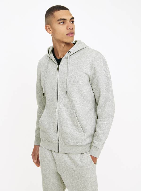 Light Grey Zip-Through Hoodie XL