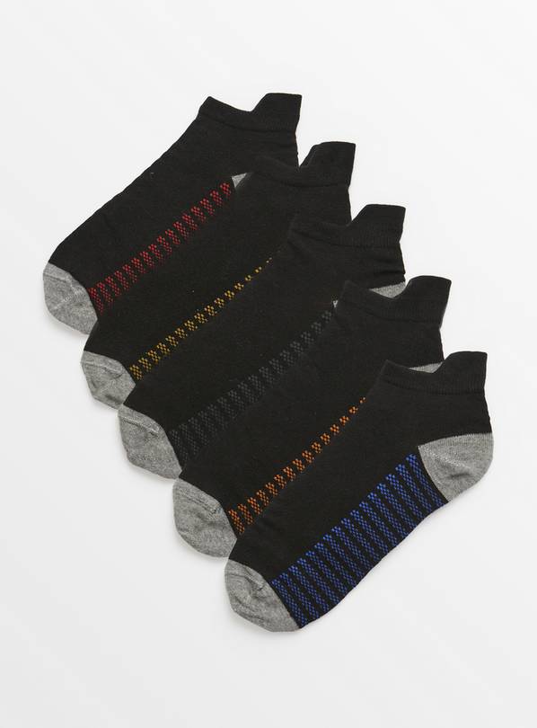 Buy Texture Stripe Trainer Socks 5 Pack 9-12, Socks