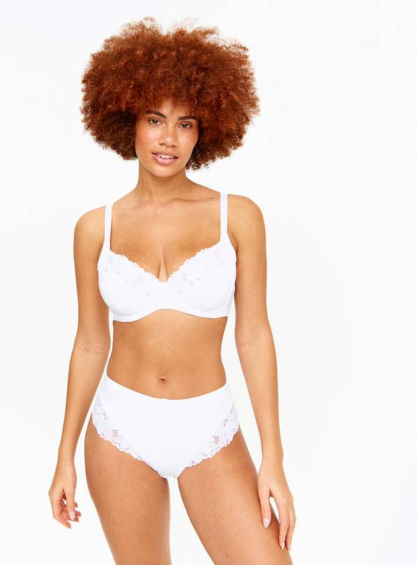 Cottonform™ White Lace Full Knickers 24