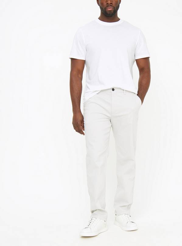 Neutral Straight Leg Chino Trousers 34S