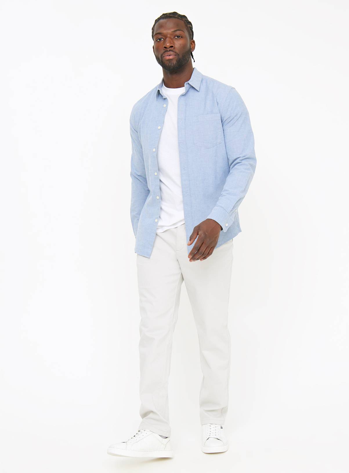 Neutral Straight Leg Chino Trousers 44L - Image 2
