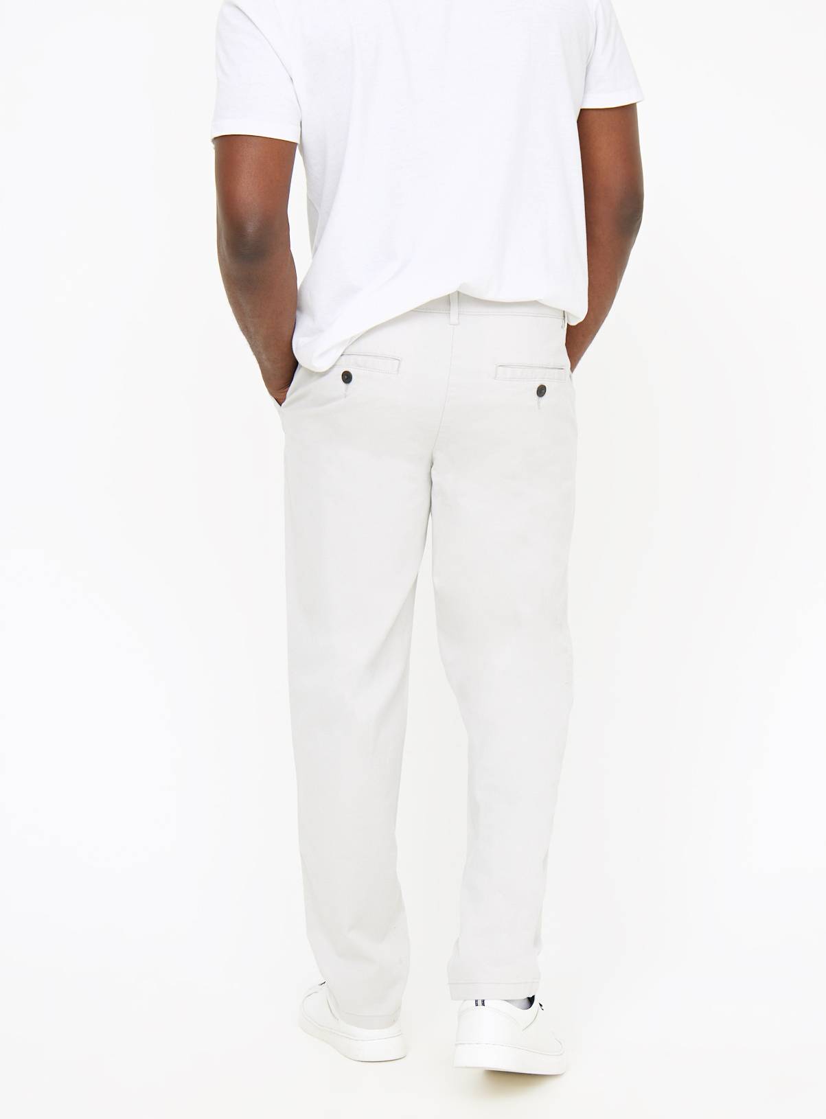 Neutral Straight Leg Chino Trousers 44L - Image 5