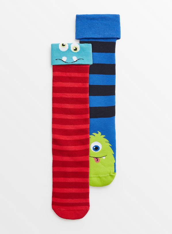Monster Welly Socks 2 Pack 6-8.5