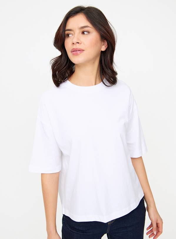 White Boxy Fit T-Shirt 18