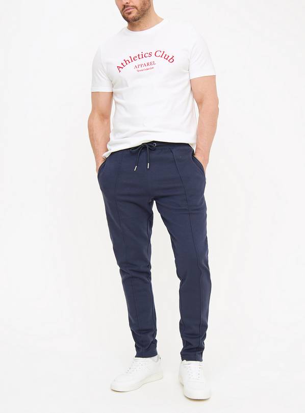 Navy Elevated Joggers L