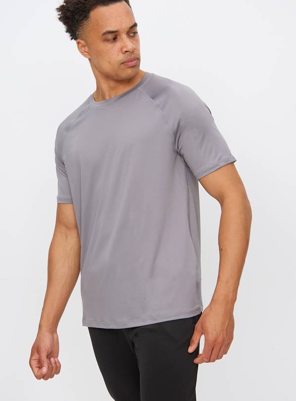 Active Grey Crew Neck T-Shirt M