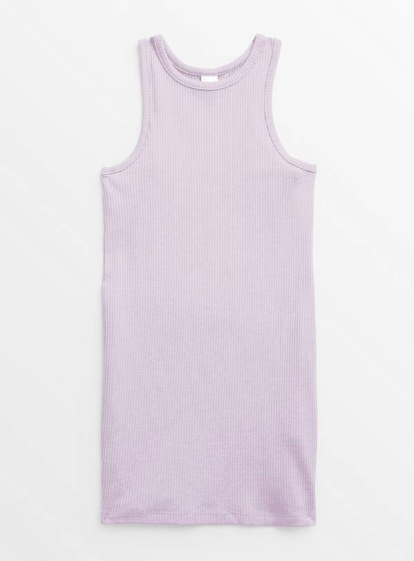 Buy Lilac Ribbed Jersey Dress 5 years