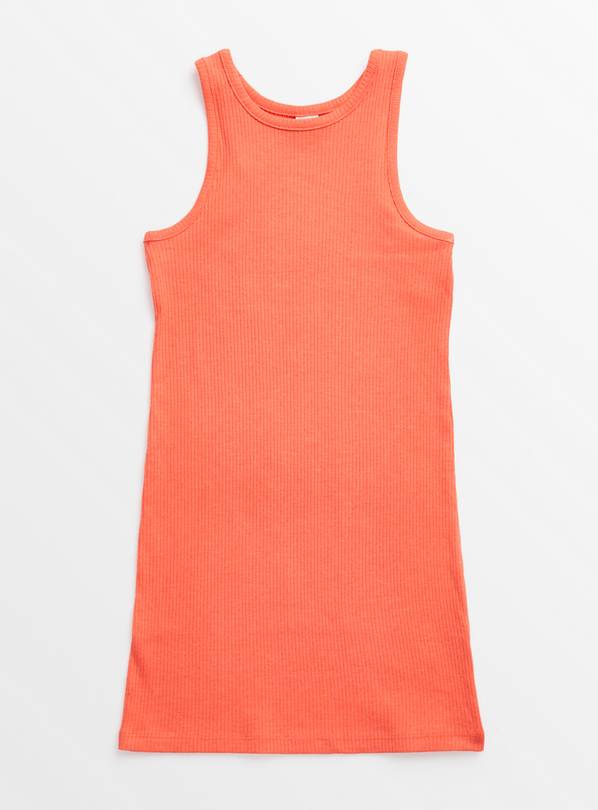 Orange Ribbed Jersey Dress 5 years