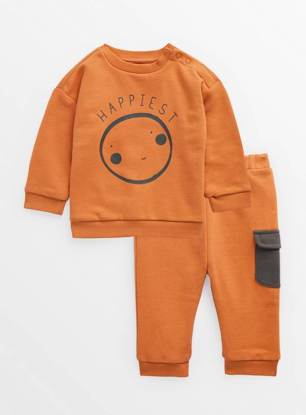 Orange Happiest Sweatshirt & Joggers 12-18 months