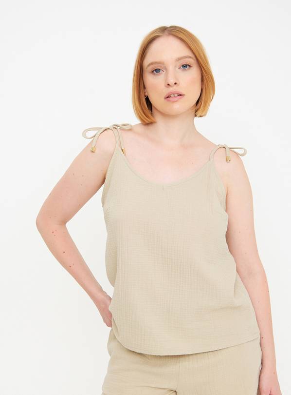 Stone V Neck Double Cloth Cami Top 18