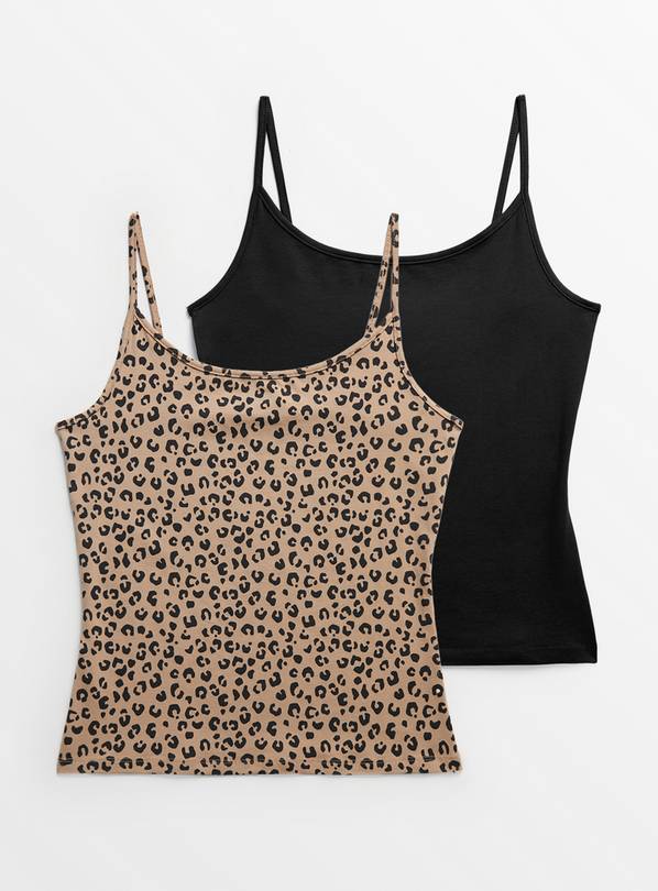 Buy Animal Print Cami Vest Tops 2 Pack 10, Camisoles and vests