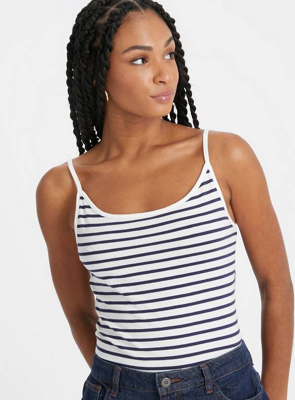 Buy Plain & Stripe Cami Vest Tops 3 Pack 22, Camisoles and vests