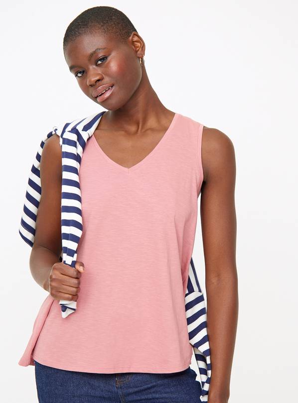 Buy Pink Relaxed Vest Top 8, Camisoles and vests