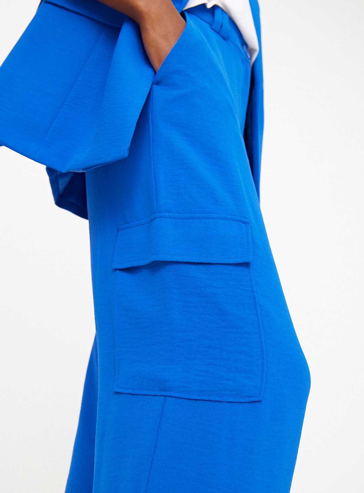 Blue Tailored Airflow Wide Leg Coord Trousers  16 - Image 3 thumbnail