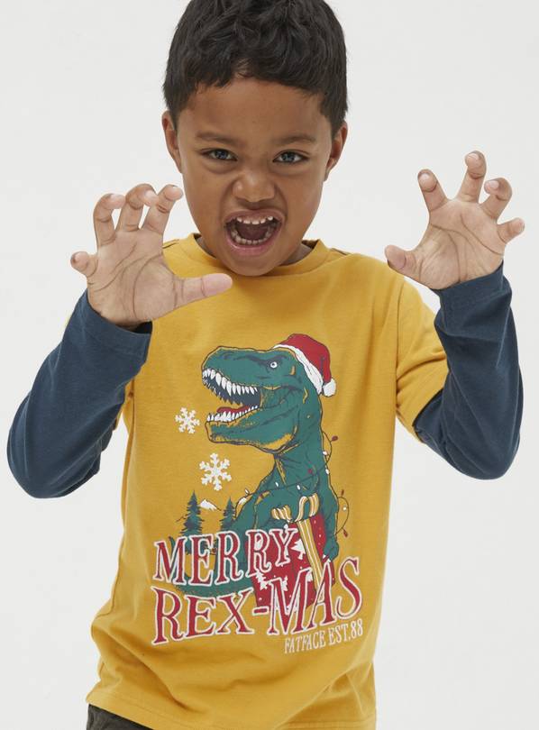 FATFACE Rexmas 2 In 1 Graphic T-Shirt 3-4 Years