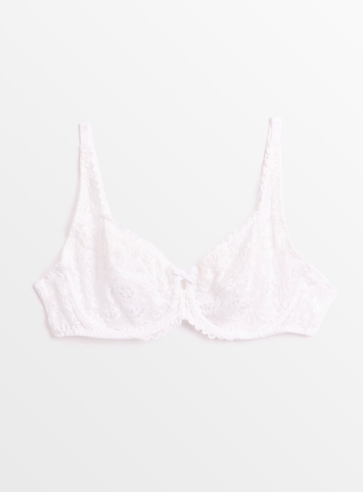 White Floral Lace Full Cup Underwired Bra 34E - Image 2 thumbnail