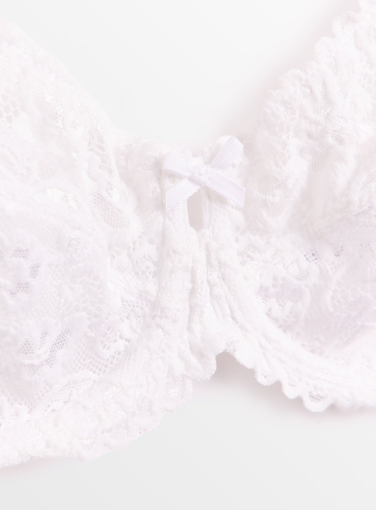 White Floral Lace Full Cup Underwired Bra 34E - Image 3 thumbnail