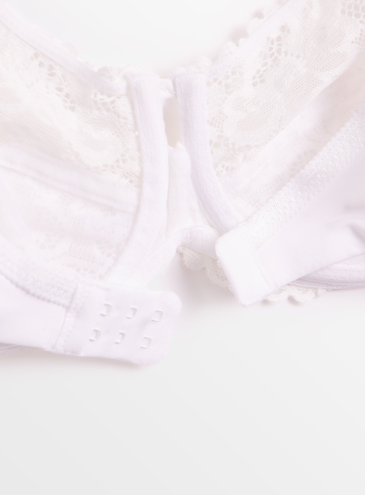 White Floral Lace Full Cup Underwired Bra 34E - Image 4 thumbnail